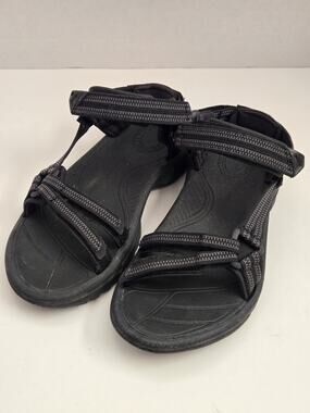 TEVA TERRA FI LITE Sandals Womens Size 6.5 Black Casual Comfort Hiking Walking